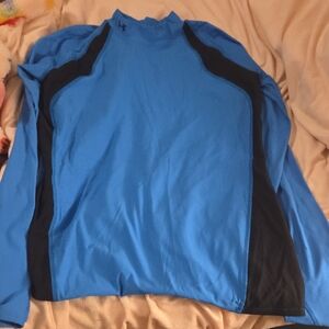 Under Armour Men's Aqua and Black Rash Guard